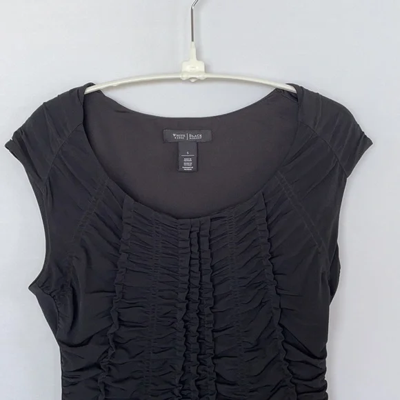 WHBM  Extended Sleeve Ruched Ruffle Top Size Small - Picture 13 of 14